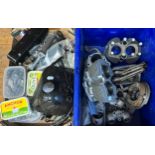 Assorted classic motorcylce spares (2 boxes)