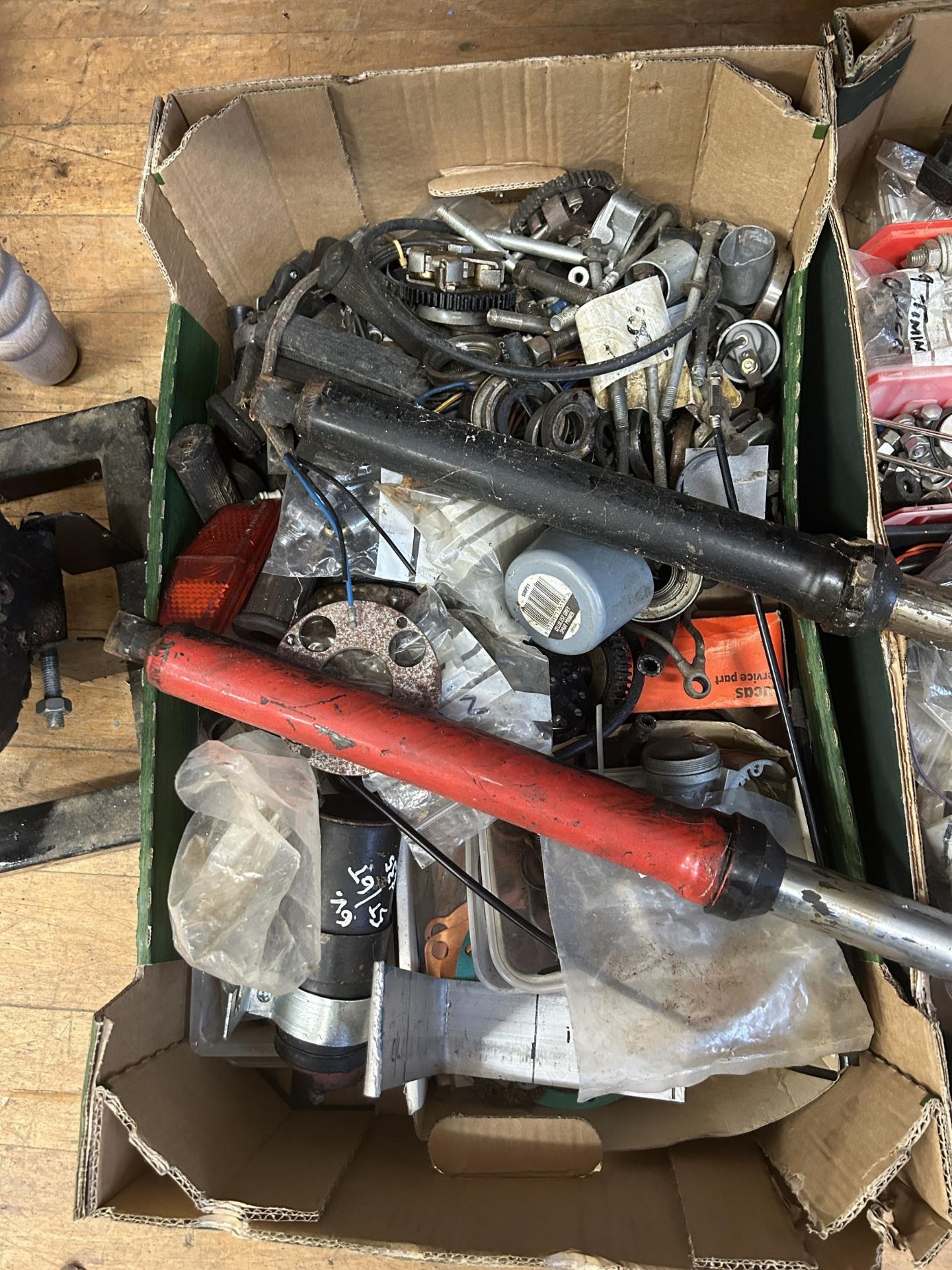Assorted classic motorcycle spares (2 boxes) - Image 2 of 3