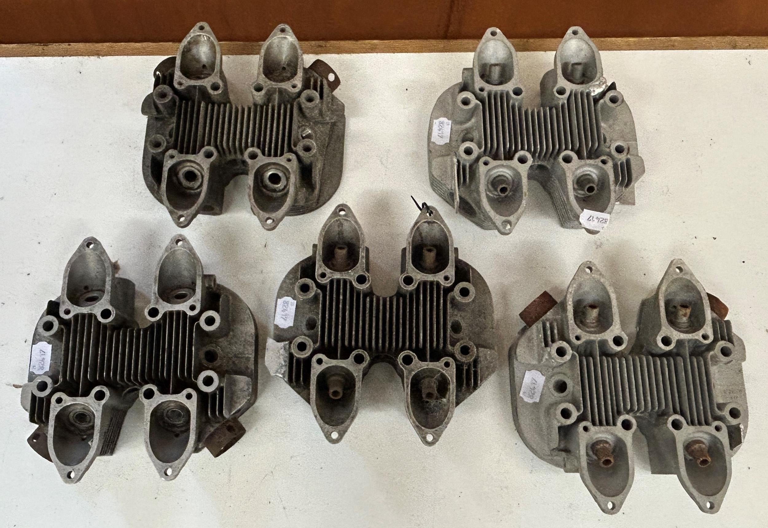 Assorted Triumph motorcycle cylinder heads (5)