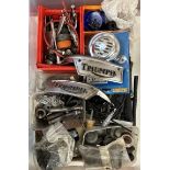 Assorted Triumph motorcycle spares (2 boxes)