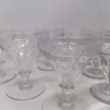 A pair of 19th century glass rummers, and assorted other glassware (box)