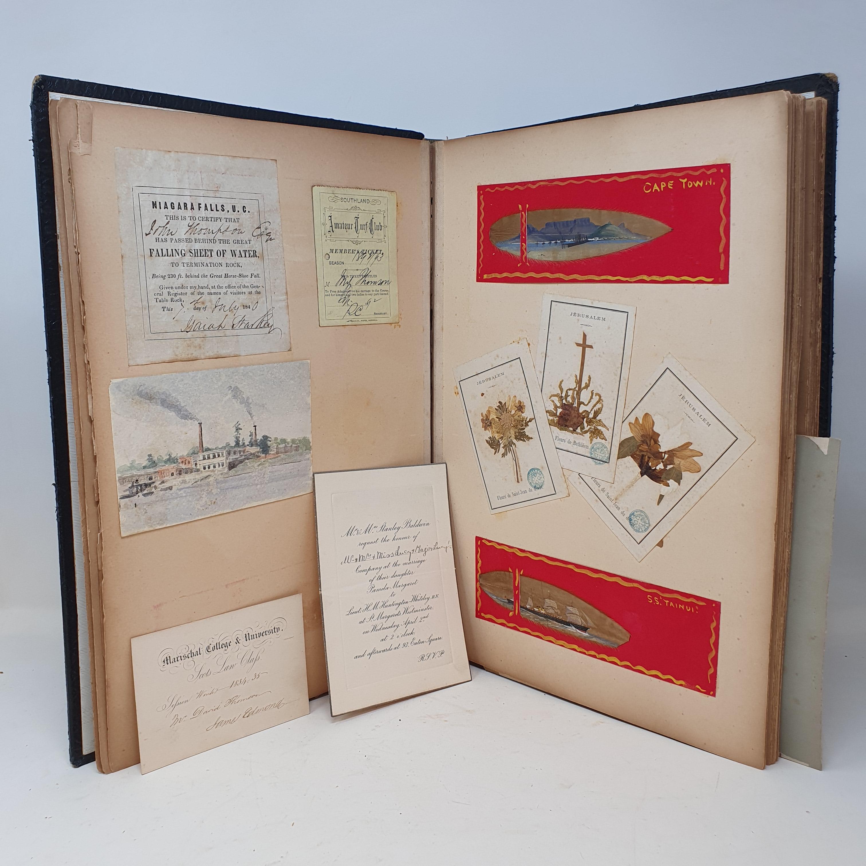 A late 19th Early 20th century scrap book, two ledgers , photographs and other items (box) - Image 6 of 11