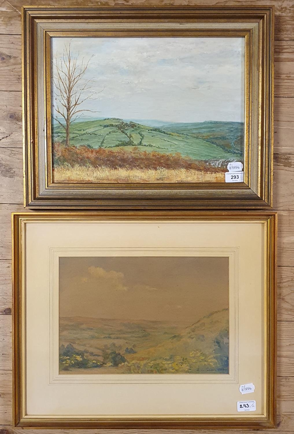 English school, landscape, watercolour, indistinctly signed, 24 x 35 cm, a landscape, Charmouth, oil - Image 2 of 15