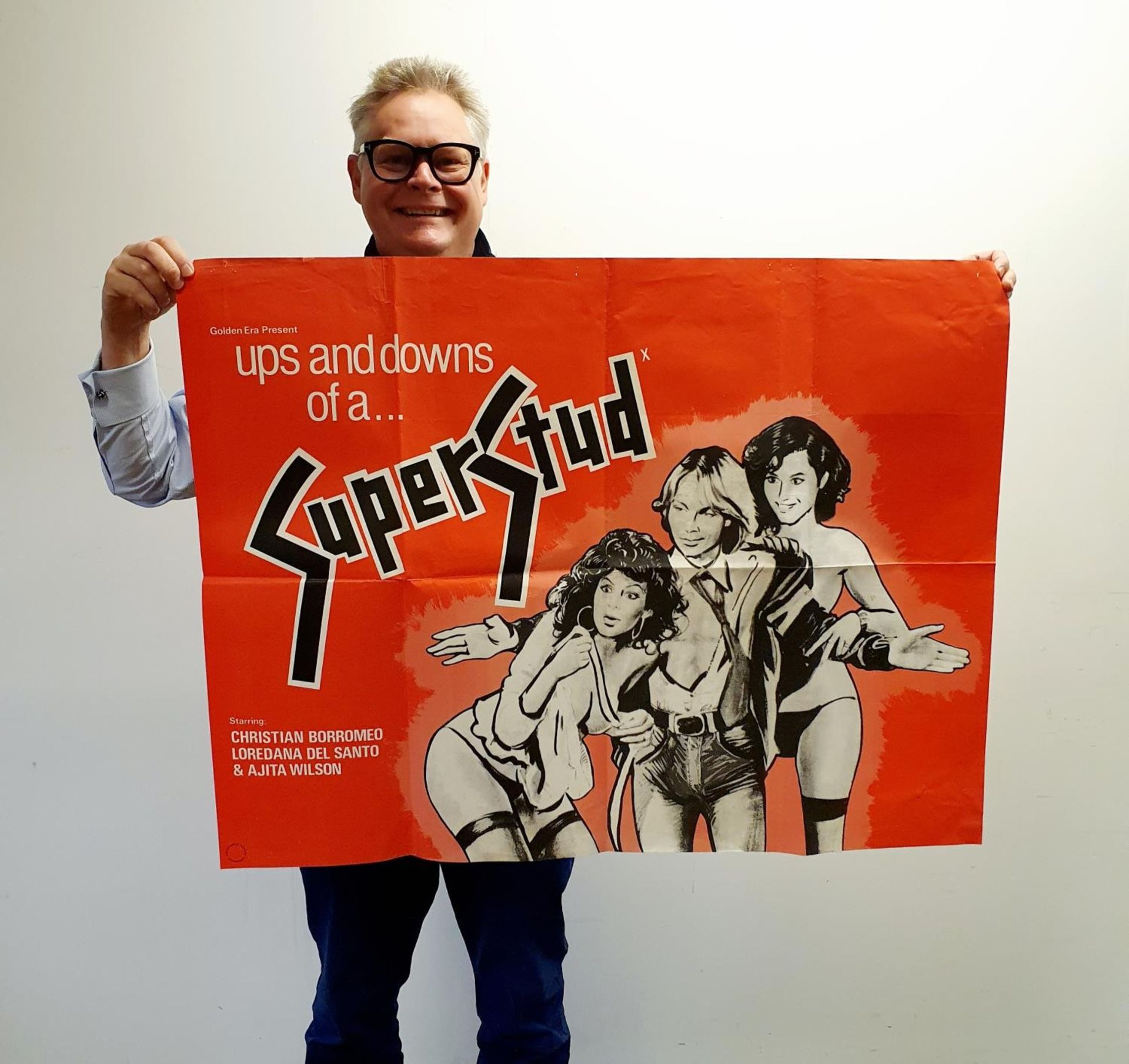 Super Stud (1970s), British quad film poster, 76 x 101 cm - Image 2 of 2