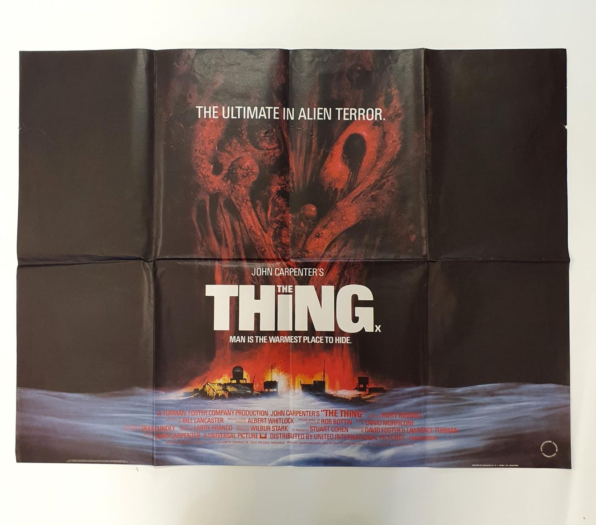 The Thing (1982), British quad, 76 x 101 cm