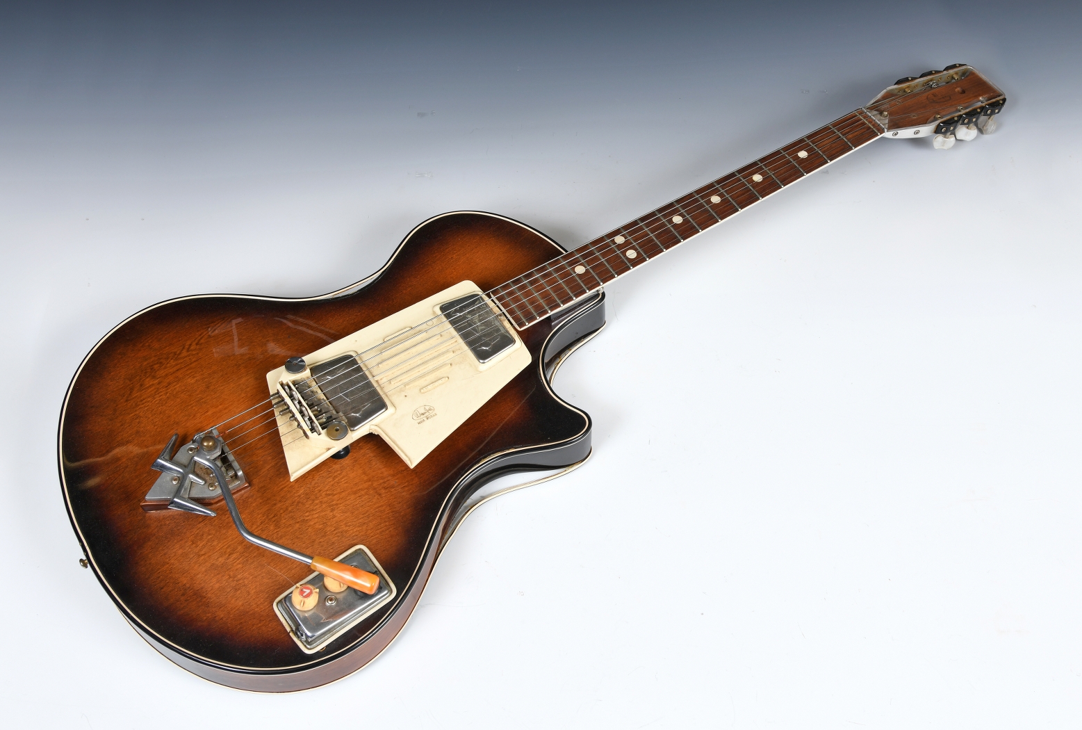 A rare Wandre Davoli electric guitar, 1960s, bought new by the owners late husband All Aluminum neck