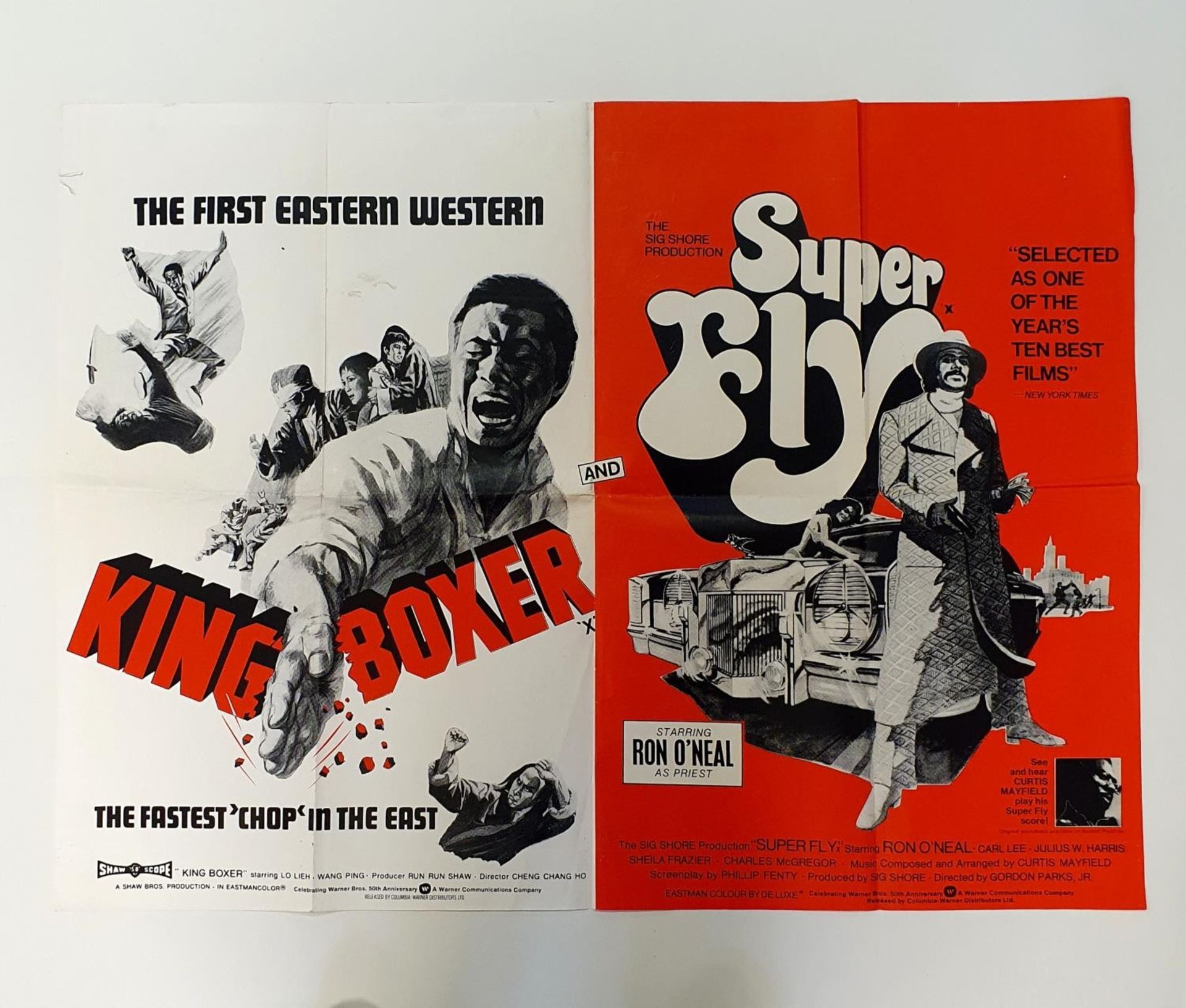 King Boxer/Super Fly (1970s), British quad double bill film poster, 76 x 101 cm