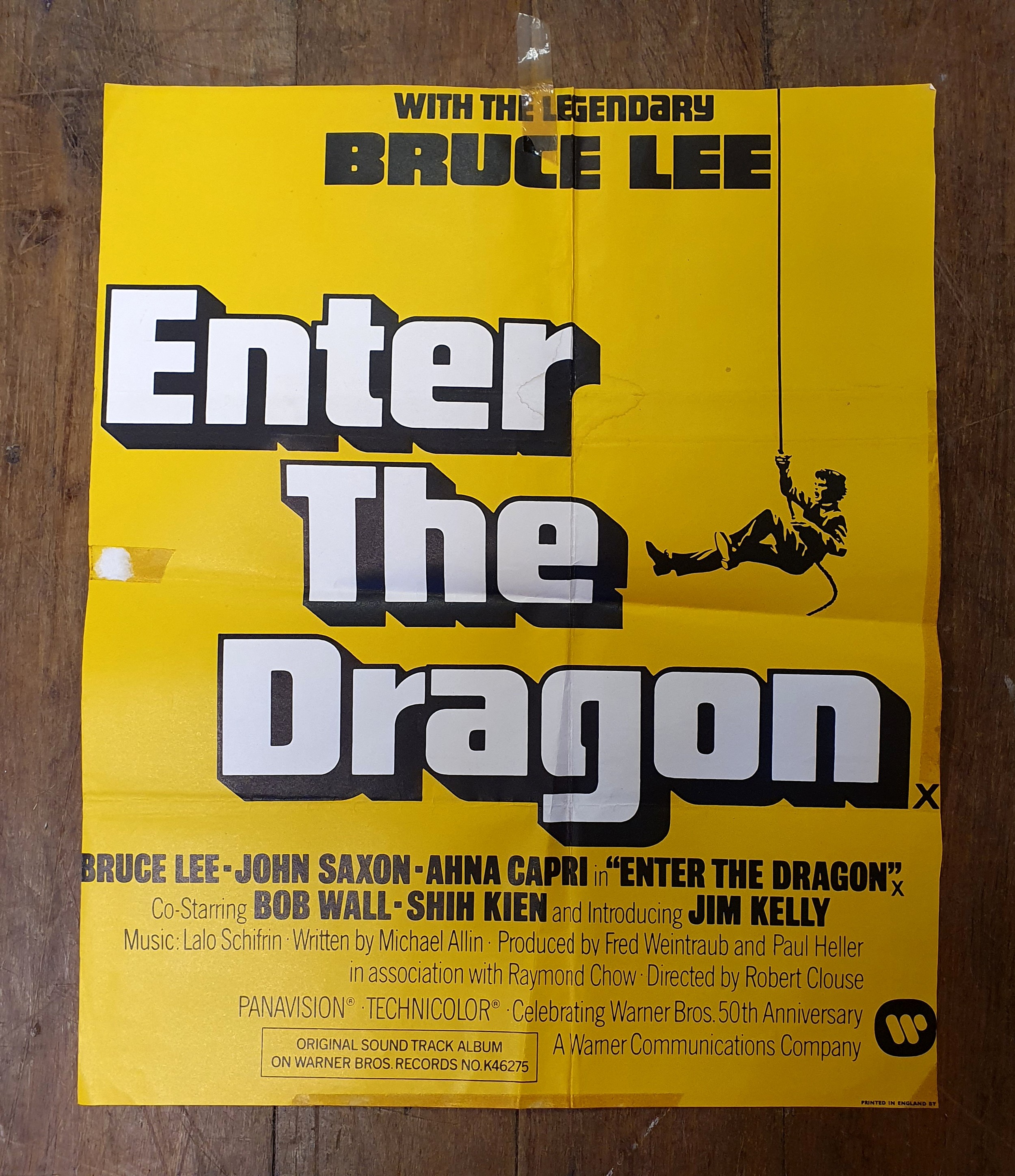 Bruce Lee Enter The Dragon (1972), foyer film poster, 56 x 46 cm