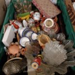 A doll's tea set, a set of six early 20th century tumblers, decorated flowers, assorted other