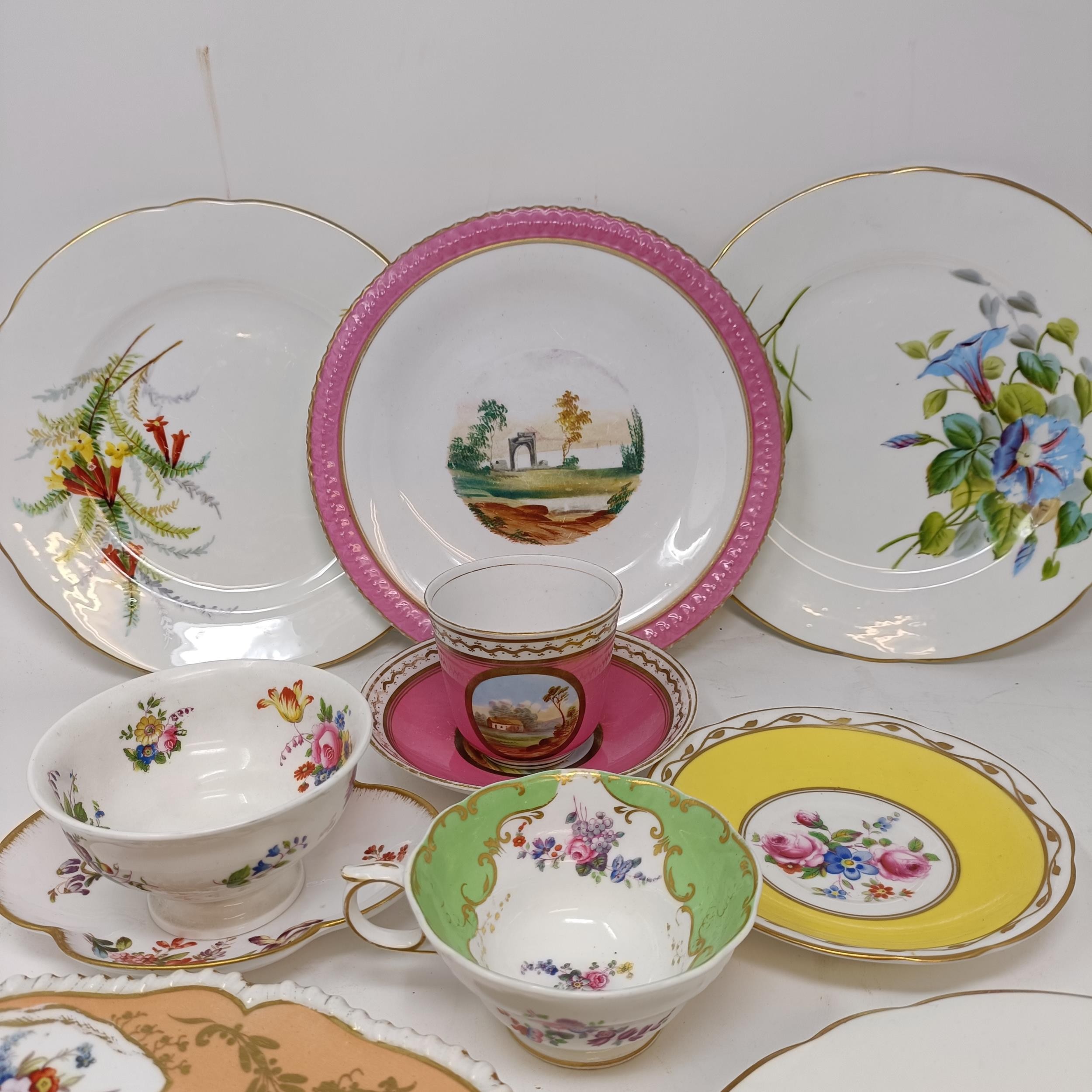 A Victorian part dessert service, other ceramics and glass (box) - Image 4 of 8