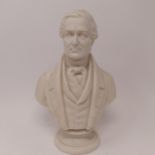 A Copeland parian bust of Sir Robert Peel, impressed mark verso reading James Westmacot Sculpt and