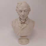 A parian bust of Benjamin Disraeli, 30 cm high No chips, cracks or restoration