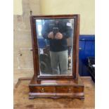 A 19th century mahogany bedroom mirror, a reading stand, a pair of chairs and other furniture (7)