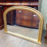 A gilt framed overmantel mirror, 80 x 114 cm