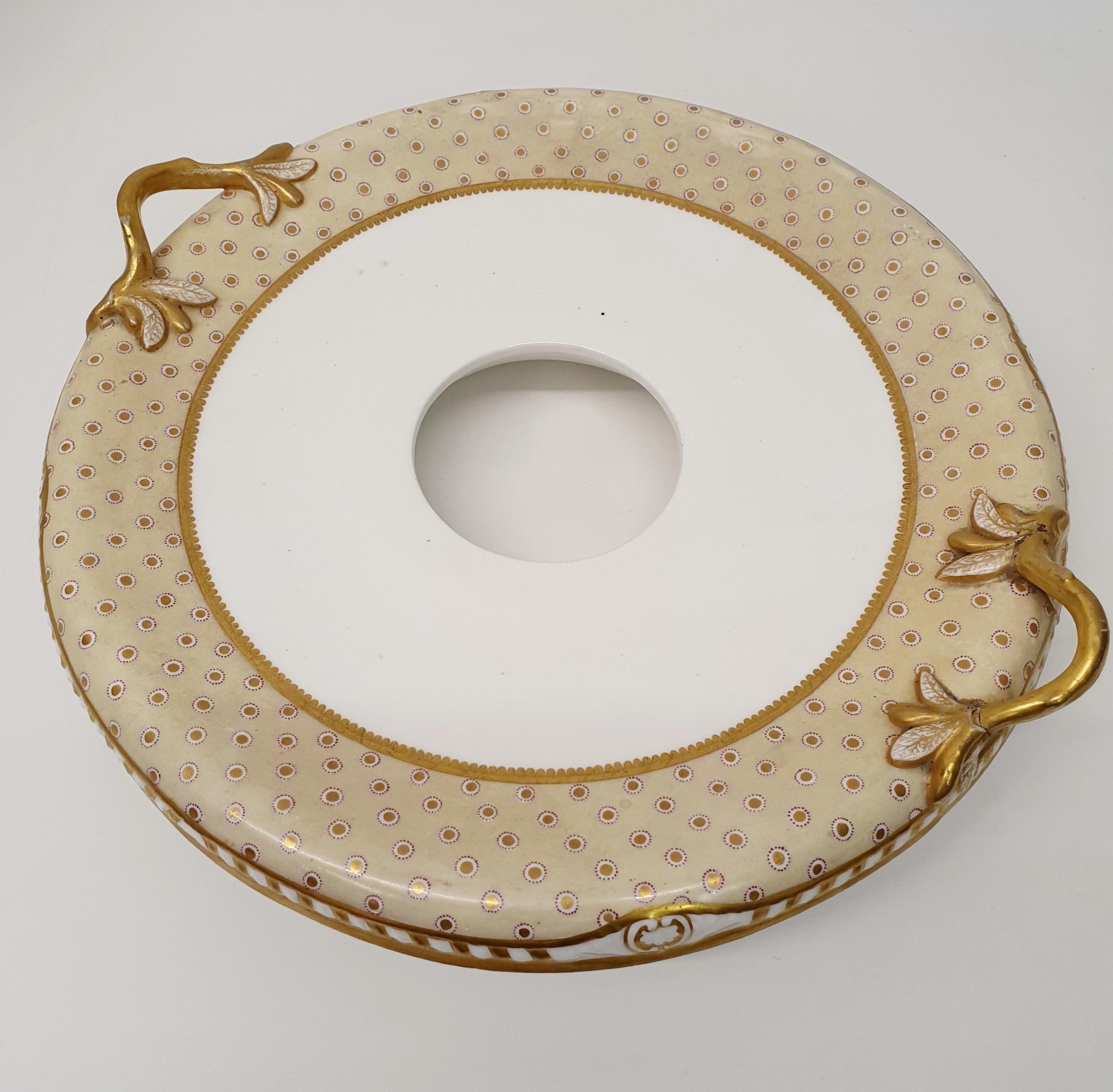 A 19th century Spode part dessert service, with a yellow border, centre decorated flowers, - Image 4 of 9