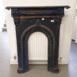 A cast iron fire surround, 99 x 83 cm