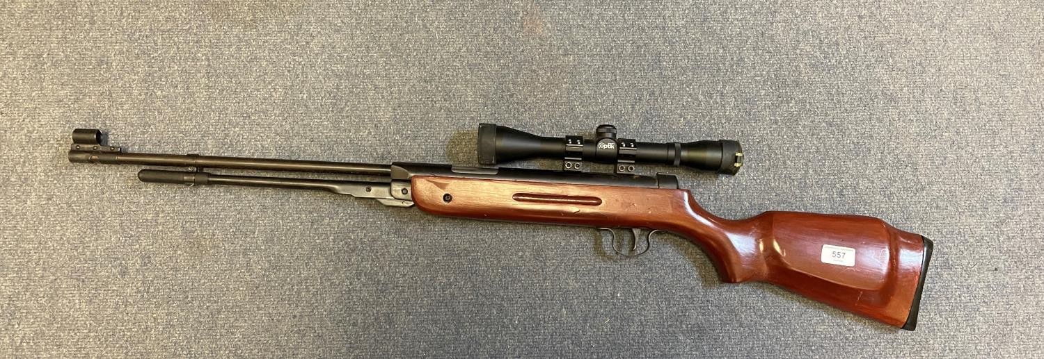 A .22 air rifle, with a Richter Optik sight