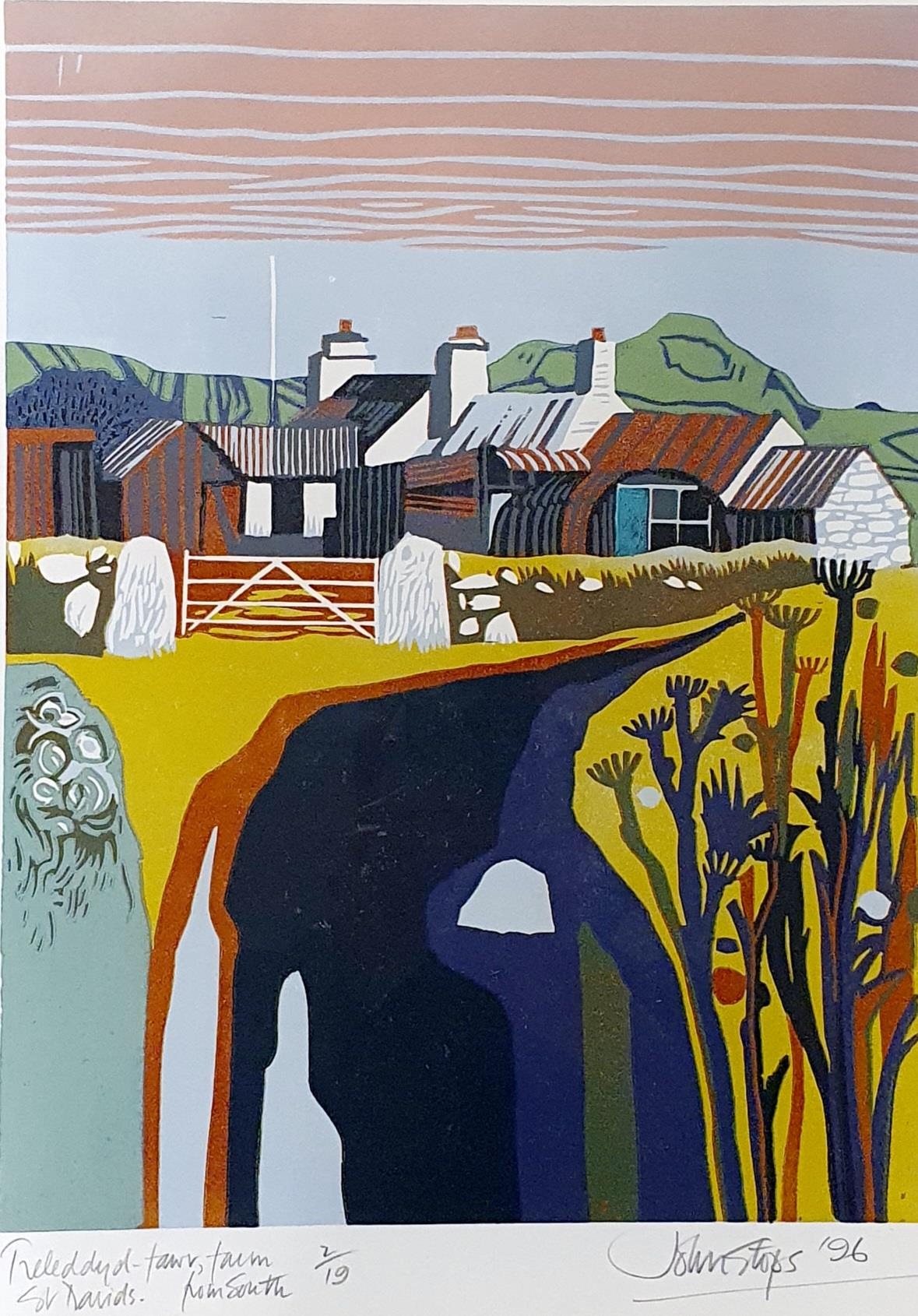 John Stops (British 1925-2002), limited edition print, 2/19, signed and dated '96, 40 x 28 cm