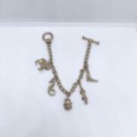 A silver gilt charm bracelet, and assorted charms Provenance: From a large single owner collection