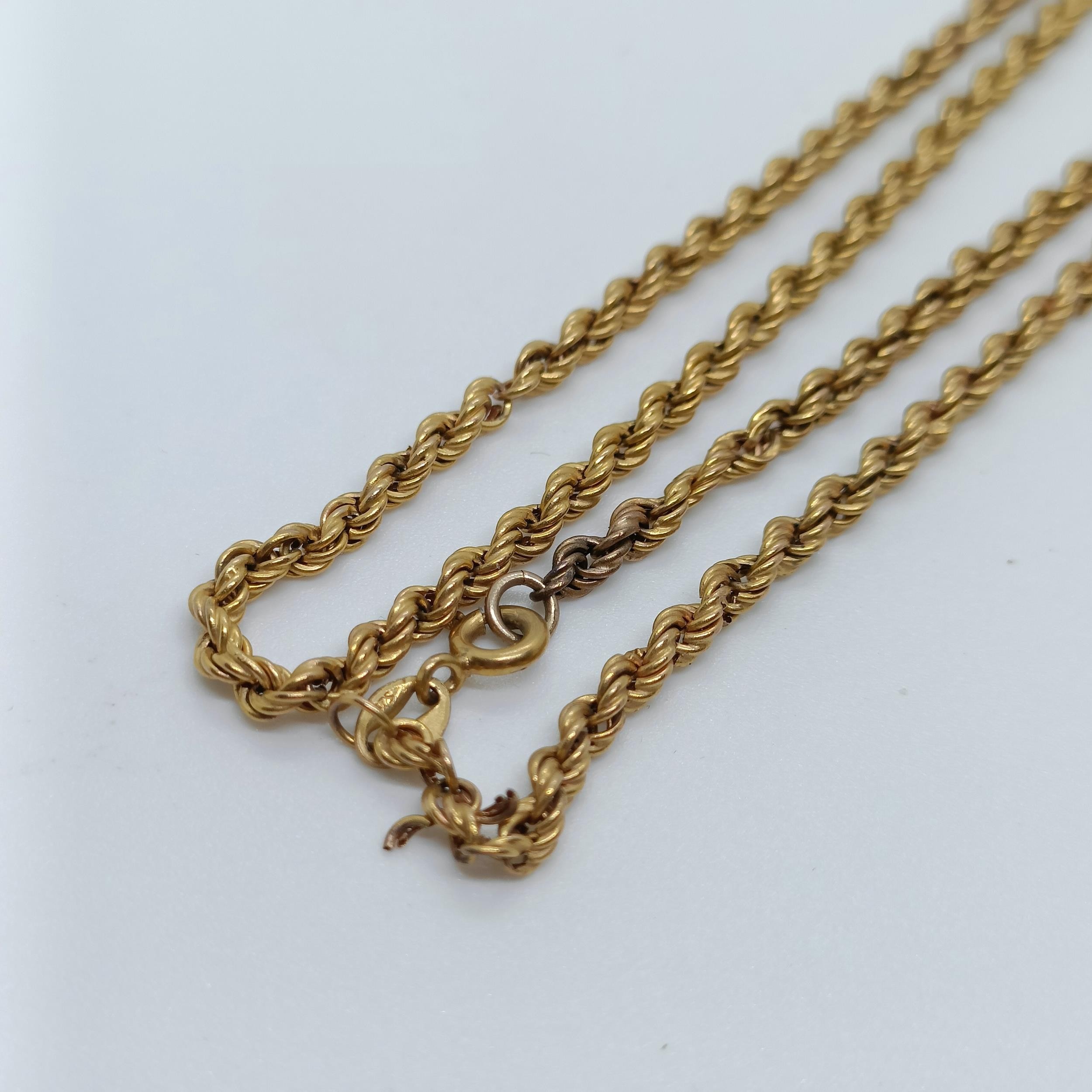 An 9ct gold necklace, Provenance: From a large single owner collection of jewellery consigned from a - Image 2 of 4