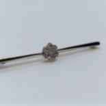 A 15ct gold and diamond stick pin