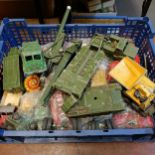 Assorted playworn toy cars (box)