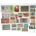 A group of assorted German and other banknotes