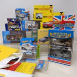 Assorted toy cars, mostly boxed