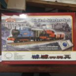 A Bachmann OO gauge train set, No 30-040, boxed, and assorted railway items (box)