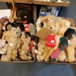 Assorted well loved teddy bears (2 boxes) 25 bears and other toys