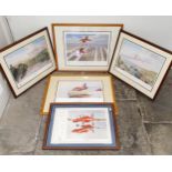 Geoffrey Herickx, limited edition prints of the Red Arrows, 562/850, signed by the pilots, 42 x 54