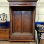 A French carved oak armoire, 150 cm wide