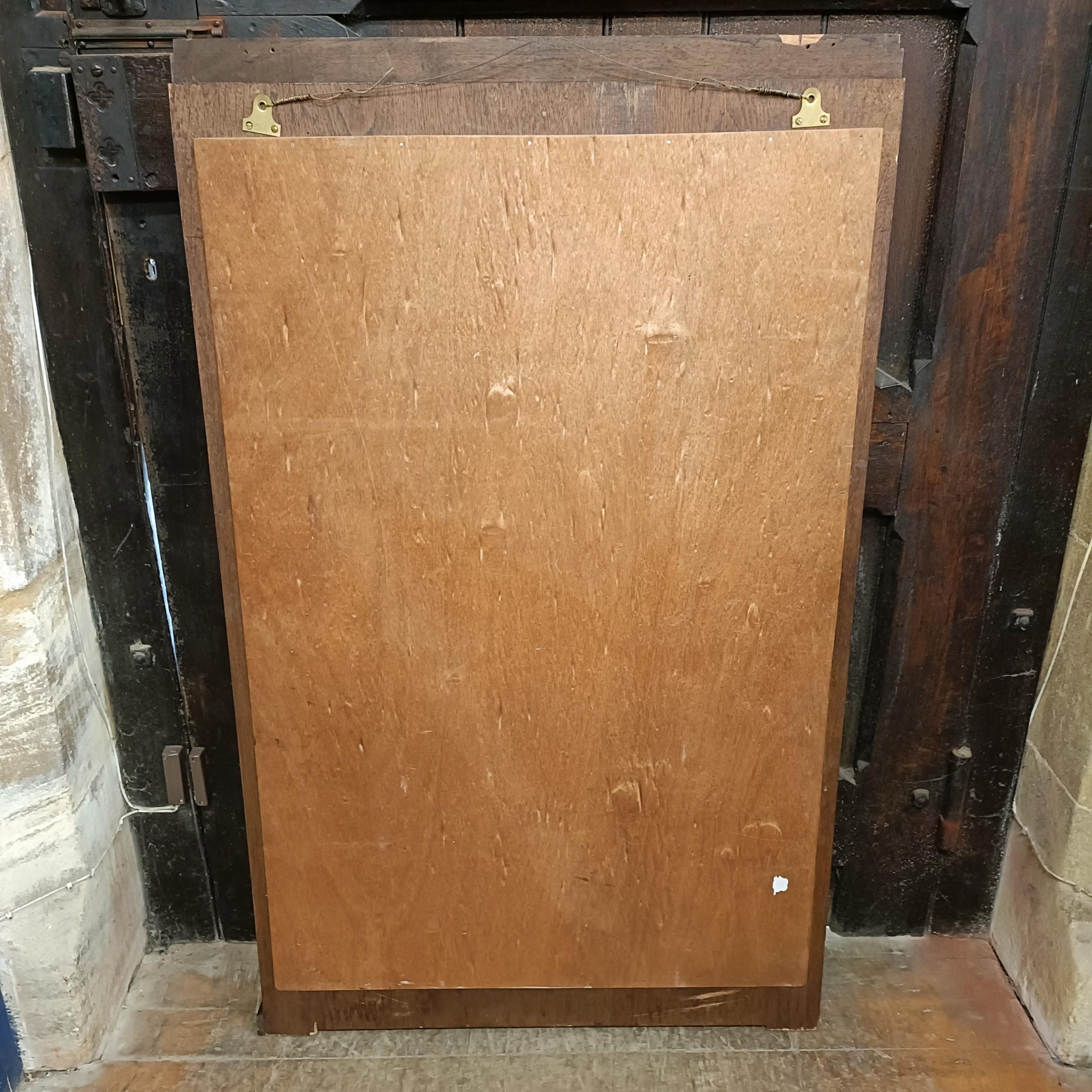 A 1920s French walnut wall mirror, 124 x 75 cm - Image 2 of 2