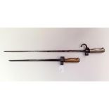 A French Lebel style bayonet, and another (reduced on length) (2)