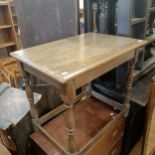 A 19th century oak side table, 83 cm wide