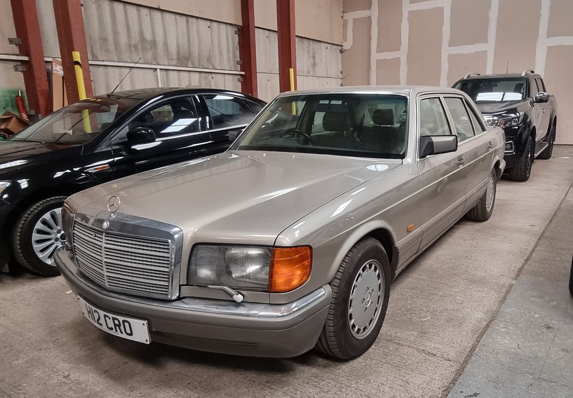 1991 Mercedes-Benz 500 SEL W126 Registration number H12 CRO Smoke silver with a beige leather