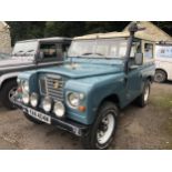 1981 Land Rover 88 inch Series III Registration number KAN 404W Blue with a white roof 2,286 cc