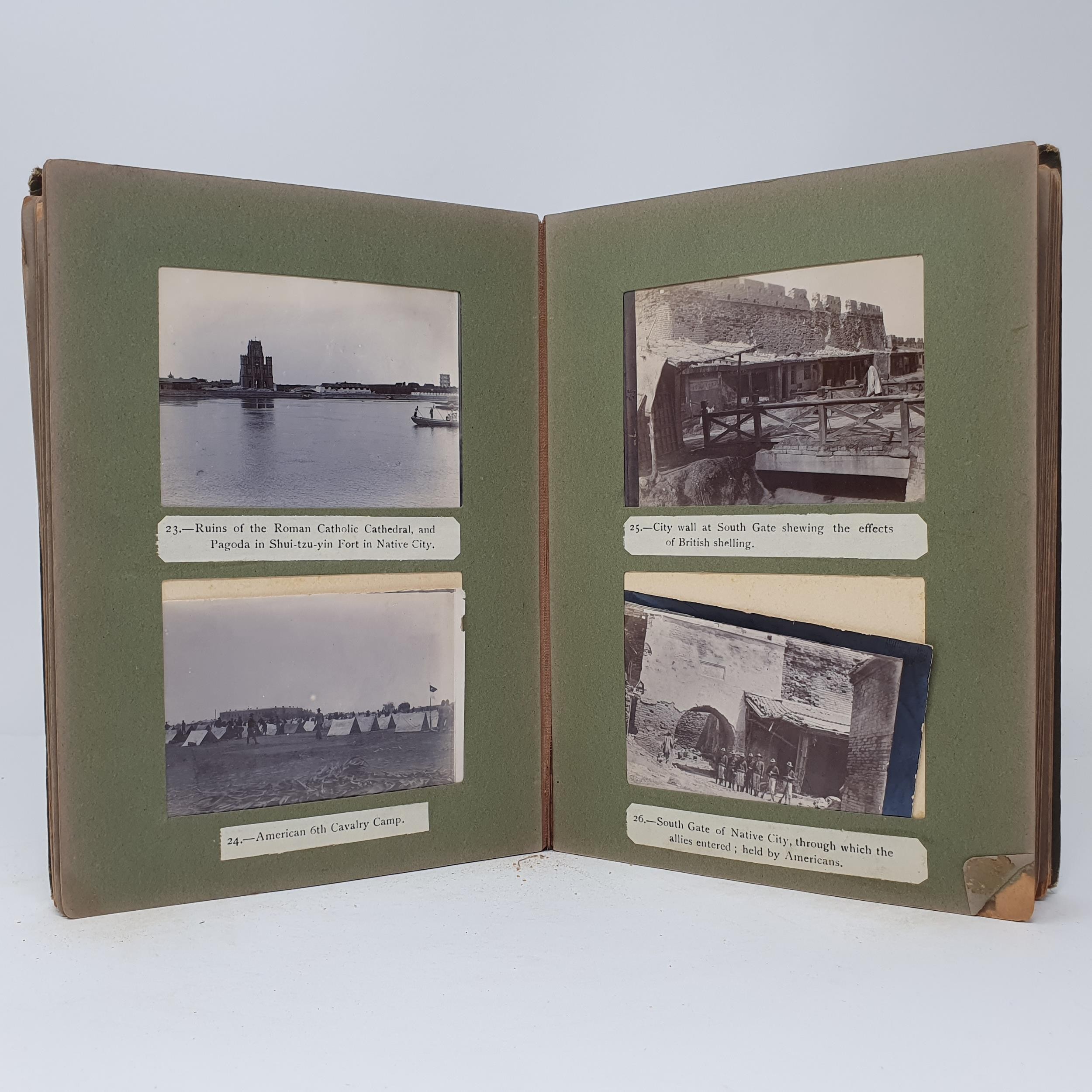 An unusual photograph album, mostly relating to the Boxer Rebellion (1899-1901), mainly with - Image 9 of 28