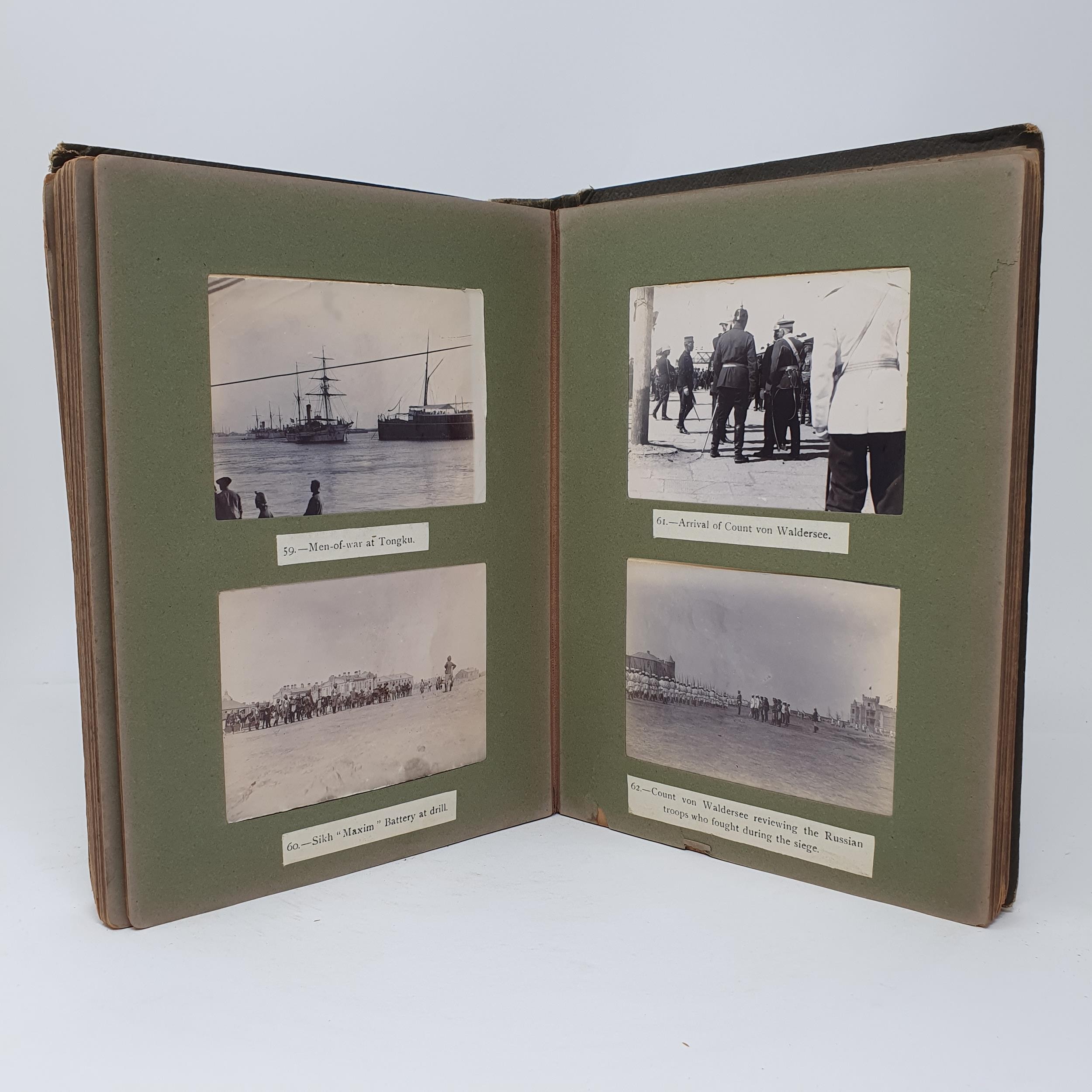 An unusual photograph album, mostly relating to the Boxer Rebellion (1899-1901), mainly with