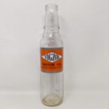 A Vigzol Motor Oil glass bottle, 28.5 cm high