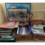 Assorted books, including Brooklands, Flat Tank Nortons, inscribed by George Cohen, other British