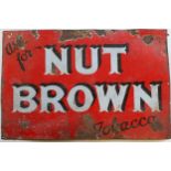 An Ask for Nut Brown Tobacco enamel sign, 50.5 x 77.5 cm Some loss and rusting, see images