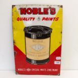 A Noble's Quality Paints enamel sign, 45 x 30.5 cm Slight loss and warping, see images