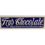 A Fry's Chocolate Makers to HM The King, HM The Queen & HRH The Prince Of Wales enamel sign, 30.5