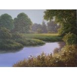 Terence Grundy, Cotswold Waters, oil on canvas, 28 x 40 cm Overall condition good no damage found