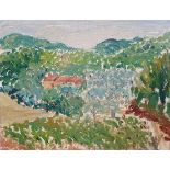 Sir Michael Clune-Seymour, South of France, oil on board, handwritten note verso, 44 x 34 cm