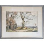 Edward Wesson (British 1910-1983), A country lane, watercolour, signed, 32 x 49 cm Provenance: