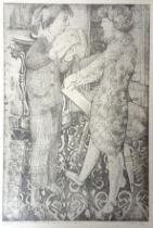 Stanley Spencer (British 1891-1959), Stan and Mart Drawing Each Other, limited edition print, 51/75,