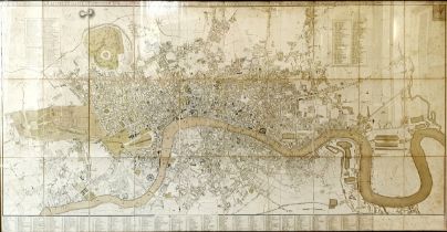 A Cary's New And Accurate Plan Of London and Westminster, 1816, 80 x 150 cm, framed and mounted Some