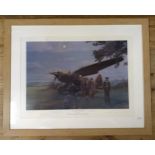 A Robert Taylor They Landed By Moonlight, limited edition print, 26/450, signed, also signed by four